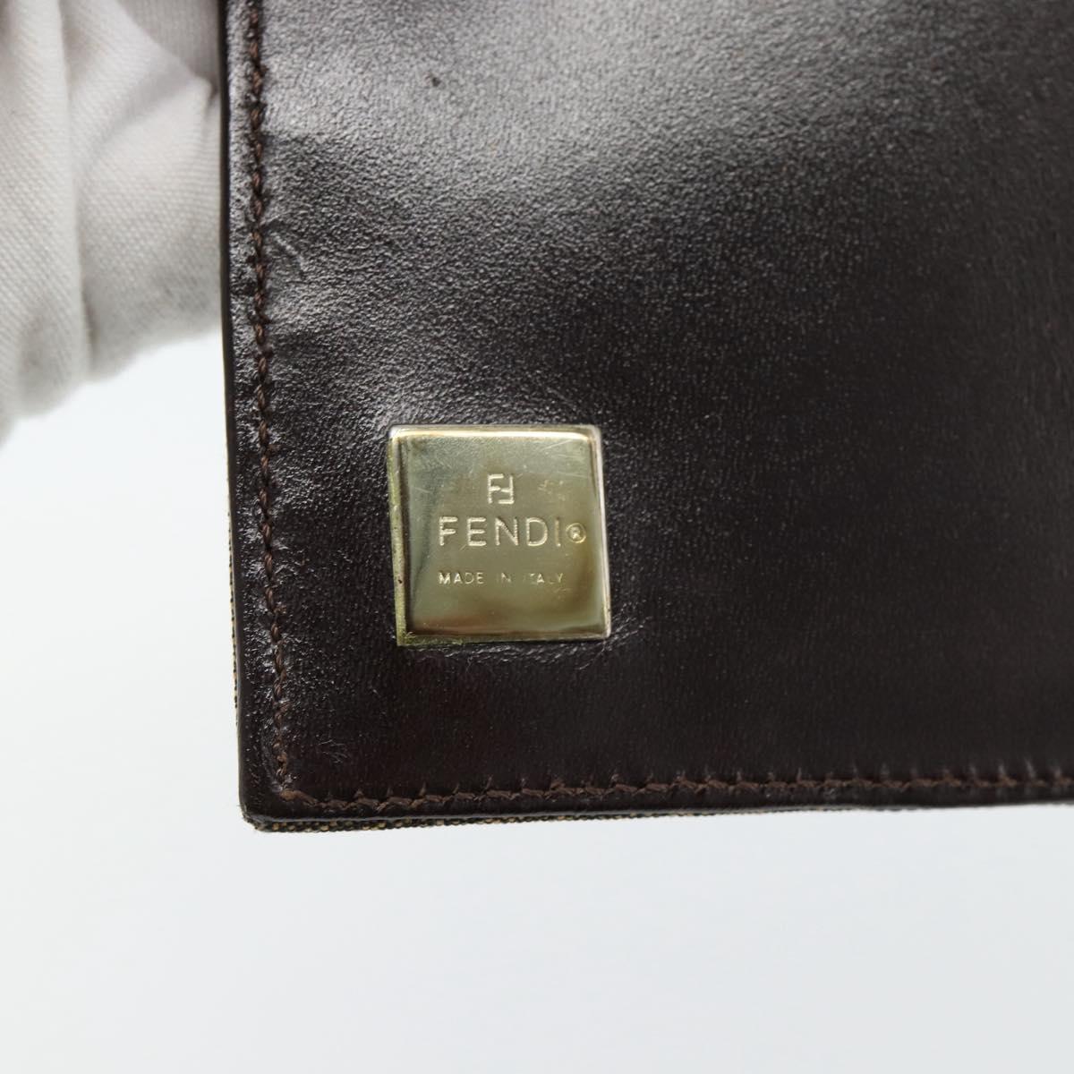 FENDI Zucca Canvas Day Planner Cover Brown Black Auth 179522A