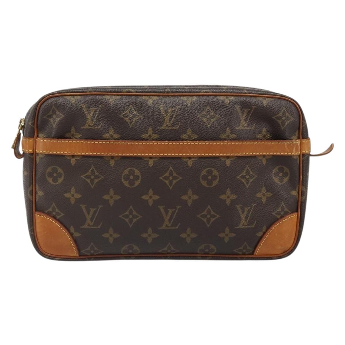 LOUIS VUITTON Monogram Compiegne 28 Clutch Bag M51845 LV Auth 179532