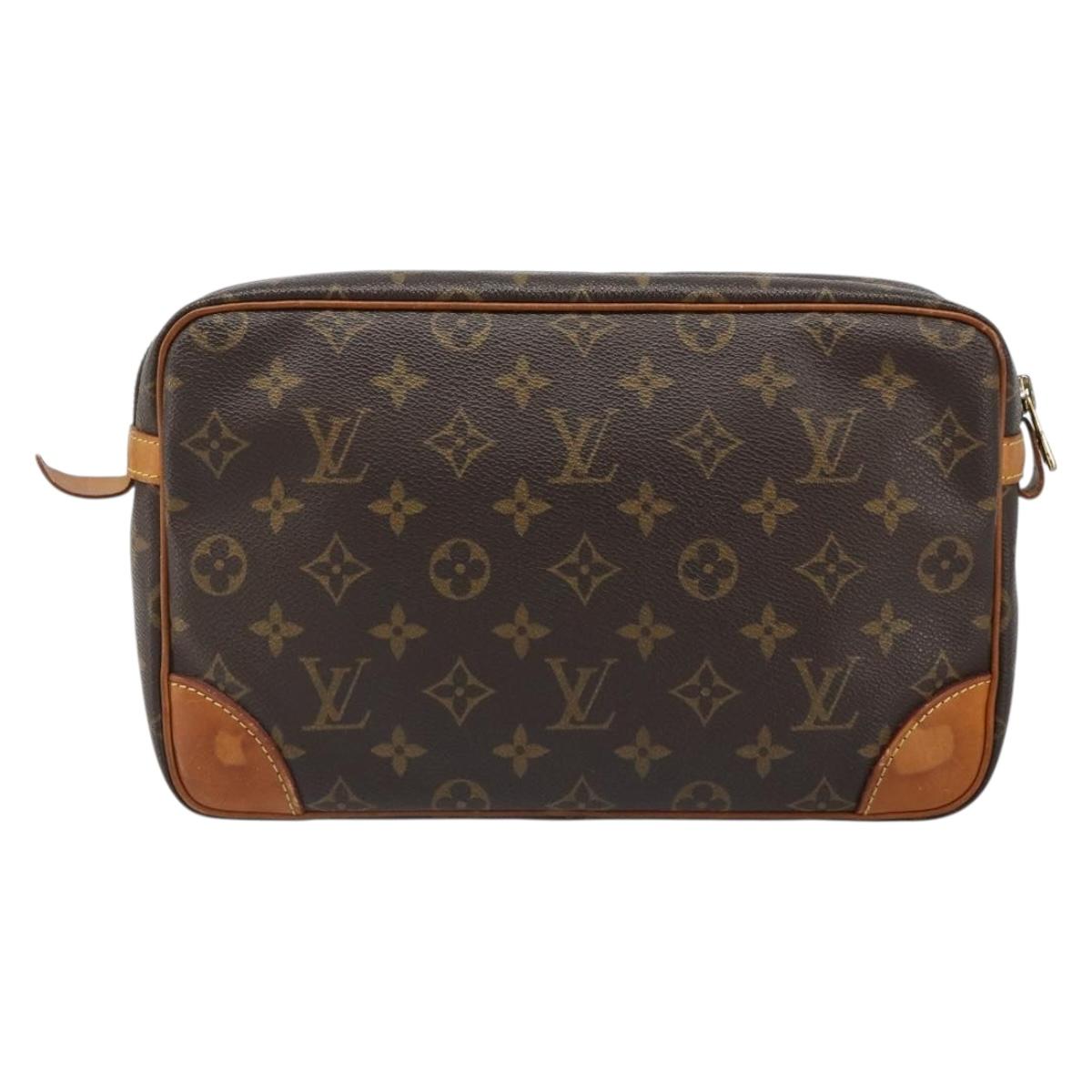 LOUIS VUITTON Monogram Compiegne 28 Clutch Bag M51845 LV Auth 179532
