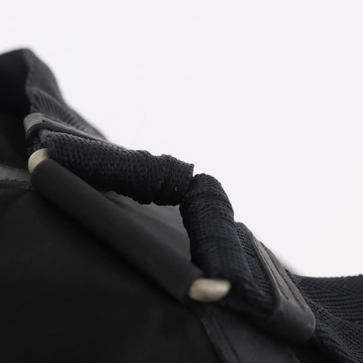 PRADA Backpack Nylon Black Silver Auth 179537