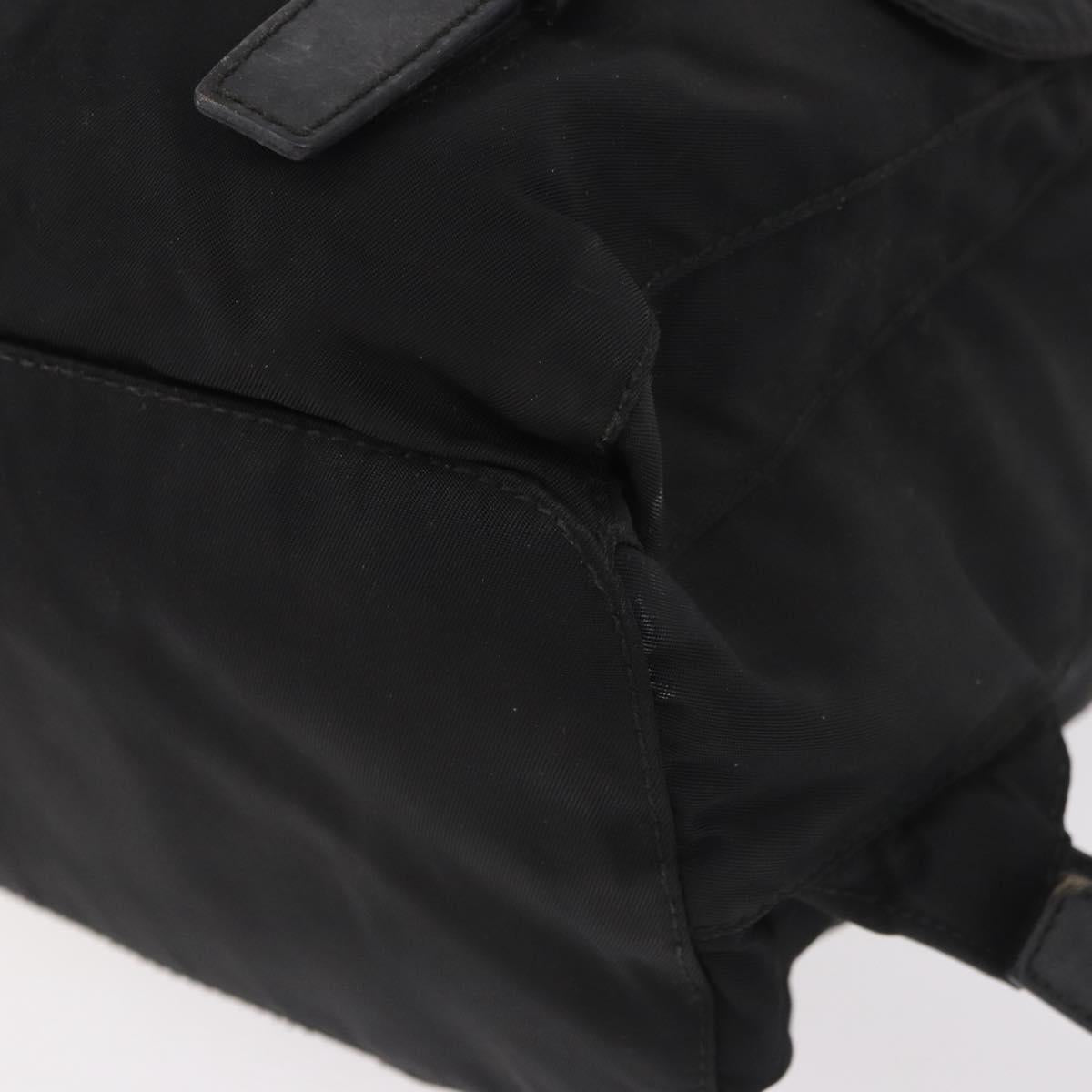 PRADA Backpack Nylon Black Silver Auth 179537