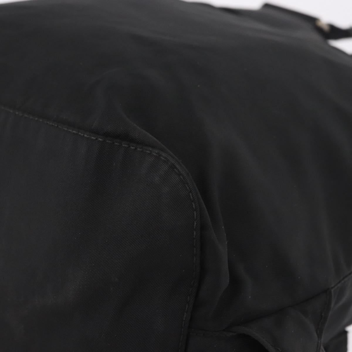 PRADA Backpack Nylon Black Silver Auth 179537