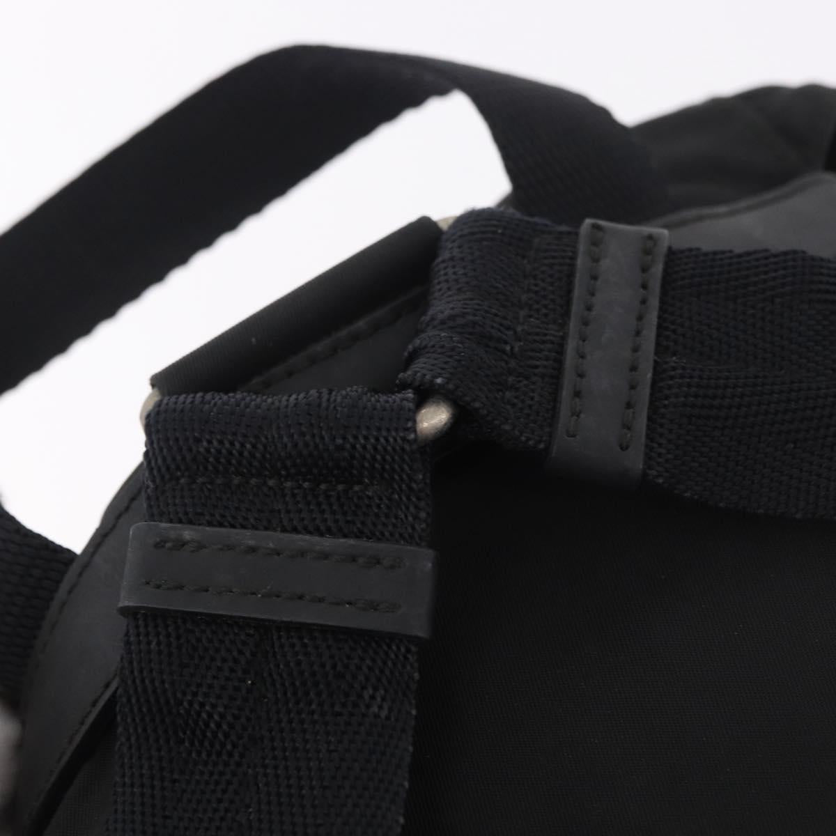 PRADA Backpack Nylon Black Silver Auth 179537