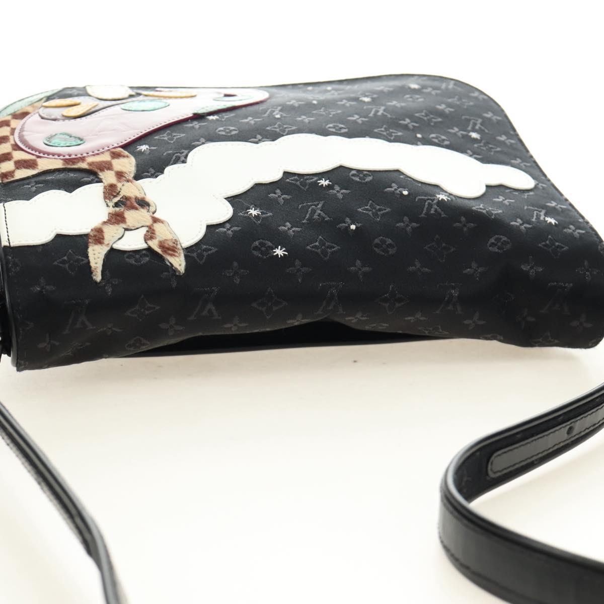 LOUIS VUITTON Monogram Satin Musette Comte de Fe Bag Black M92273 LV Auth 179540SAV