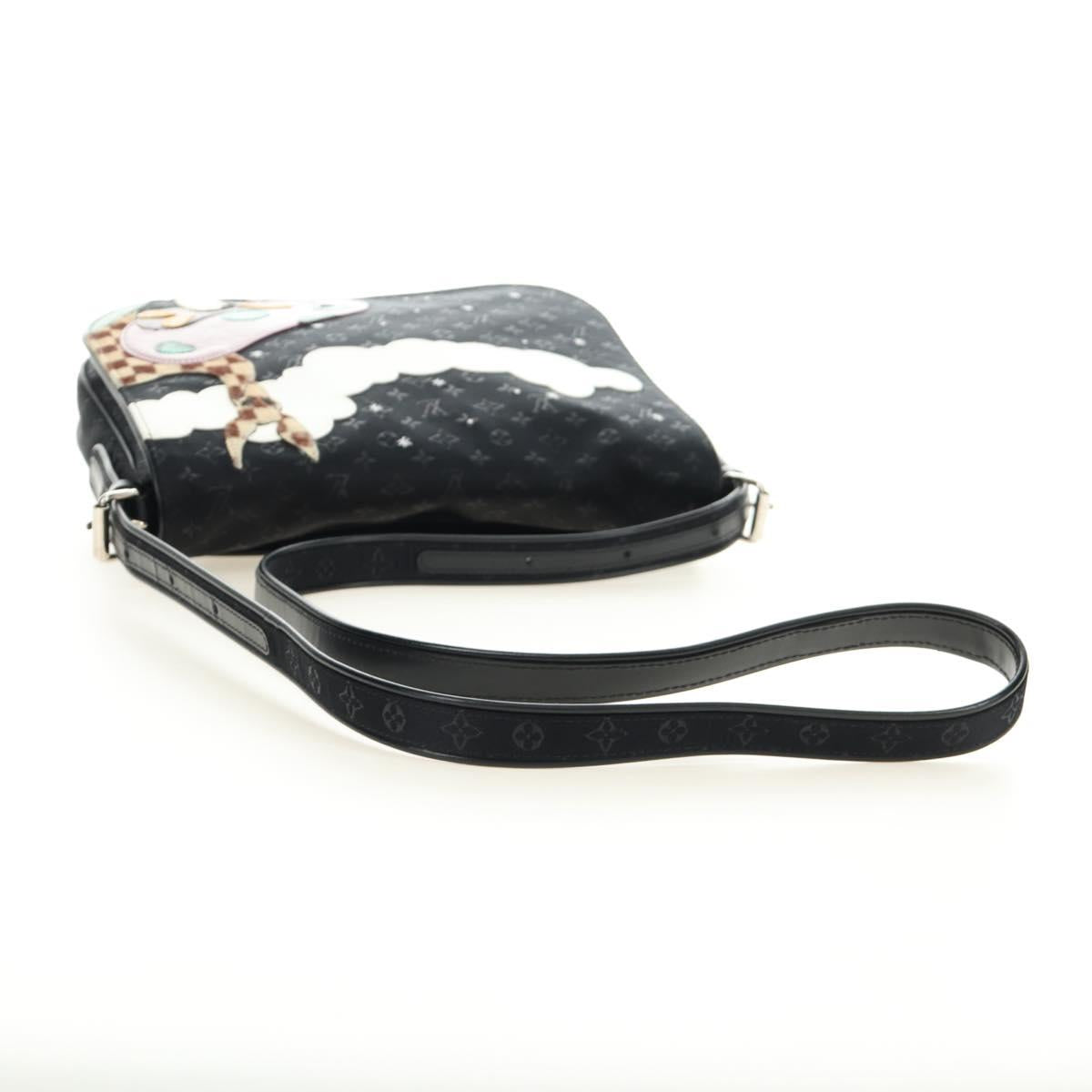 LOUIS VUITTON Monogram Satin Musette Comte de Fe Bag Black M92273 LV Auth 179540SAV