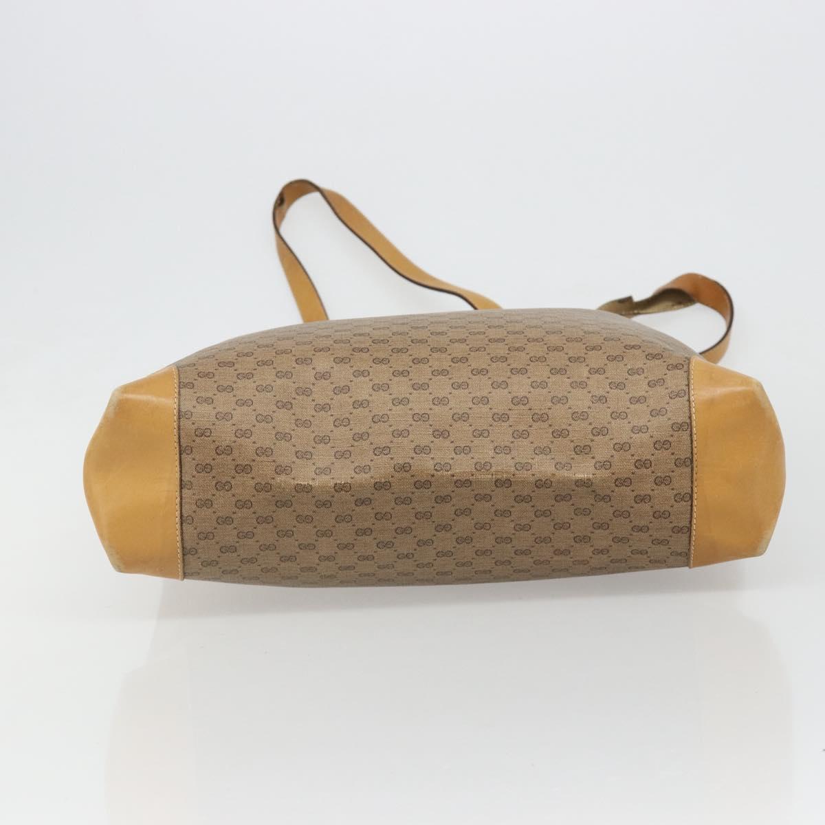 GUCCI Micro GG Supreme Web Sherry Line Bag PVC Beige 002 904 0131 Auth 179549