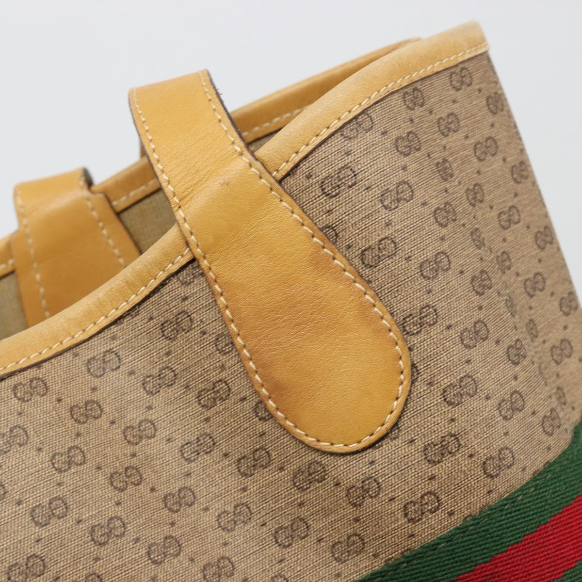 GUCCI Micro GG Supreme Web Sherry Line Bag PVC Beige 002 904 0131 Auth 179549