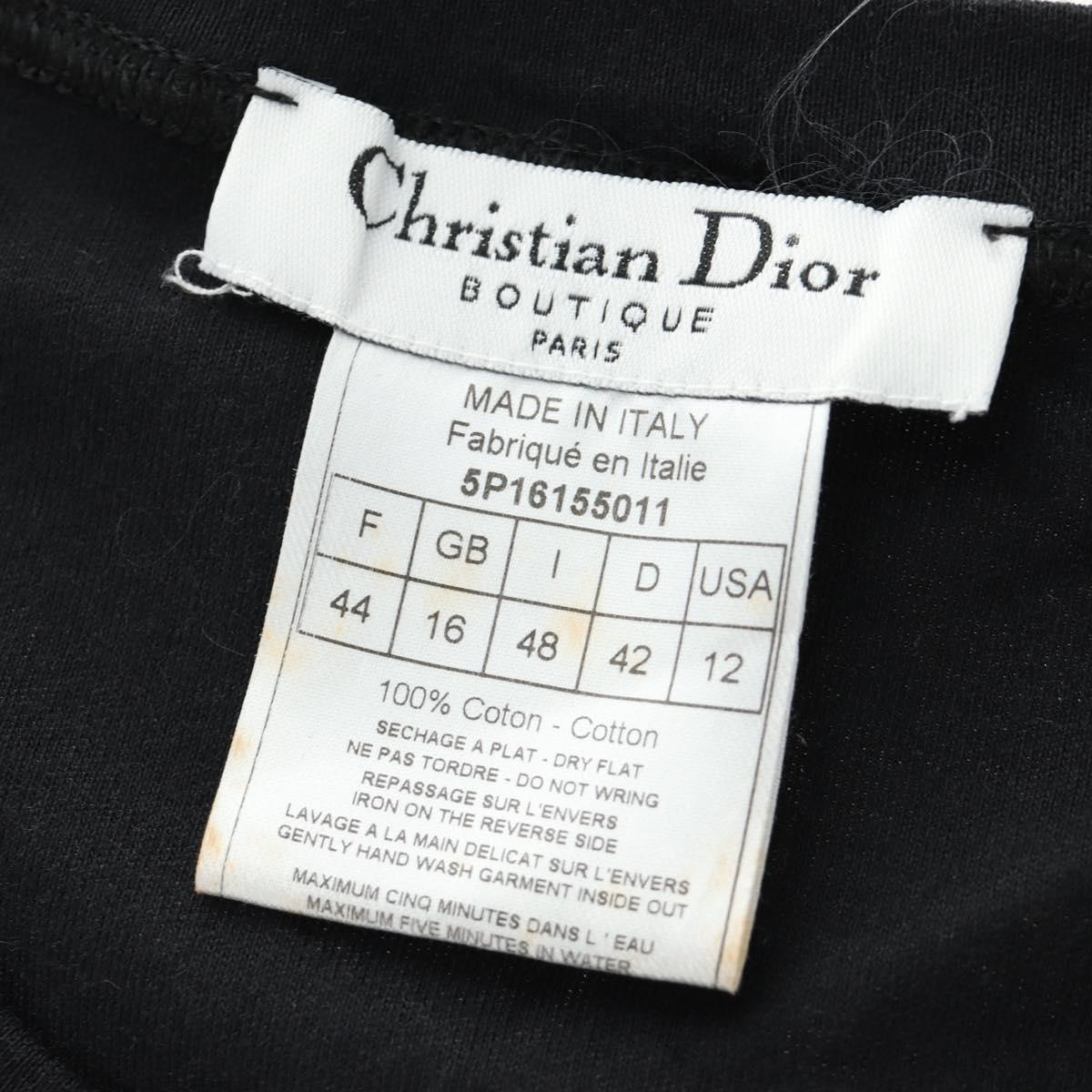Christian Dior Tank Top Cotton Black Auth 179551M