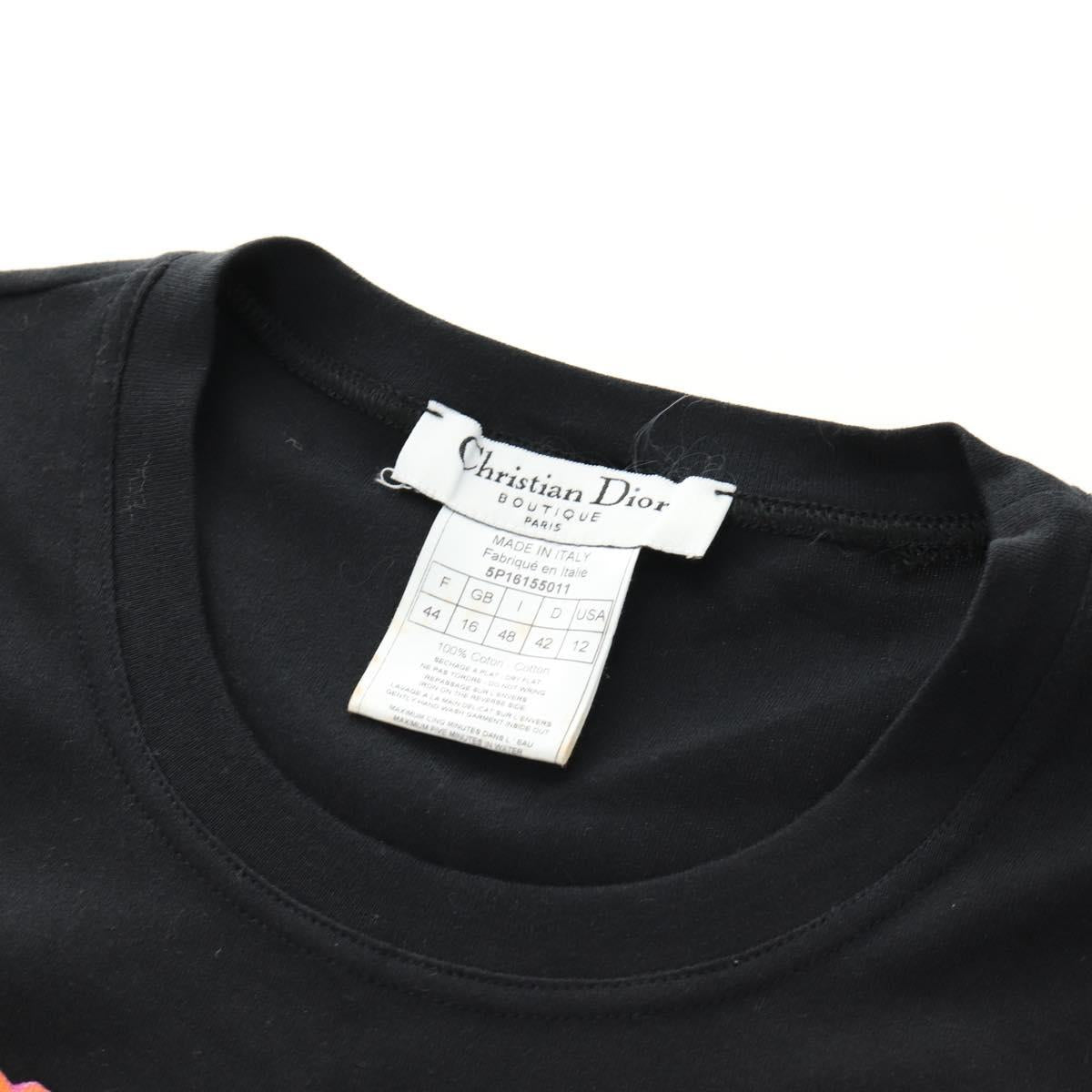 Christian Dior Tank Top Cotton Black Auth 179551M
