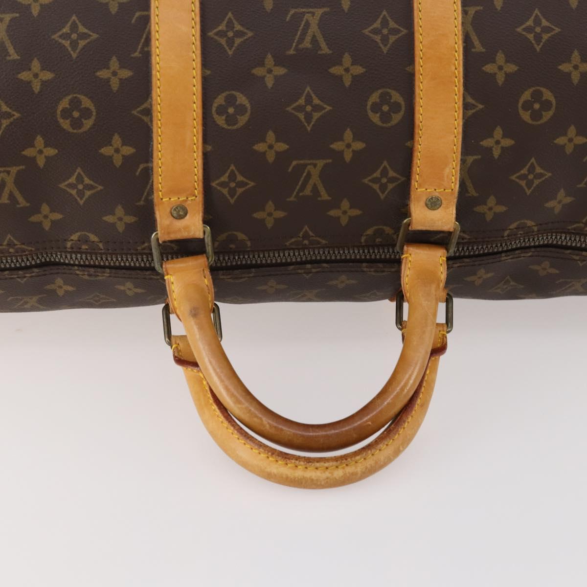 LOUIS VUITTON Monogram Keepall 55 Boston Bag M41424 LV Auth 179565