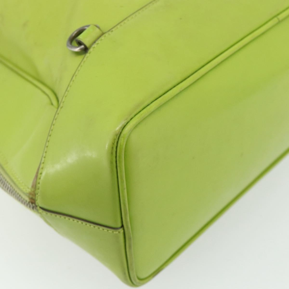GUCCI Bamboo Body Bag Patent leather Green Gold 003 2113 0027 Auth 179580