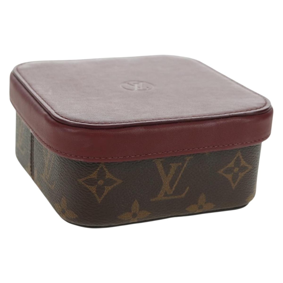 LOUIS VUITTON Monogram Boite Camille MM Jewelry Box Bordeaux GI0019 Auth 179587V