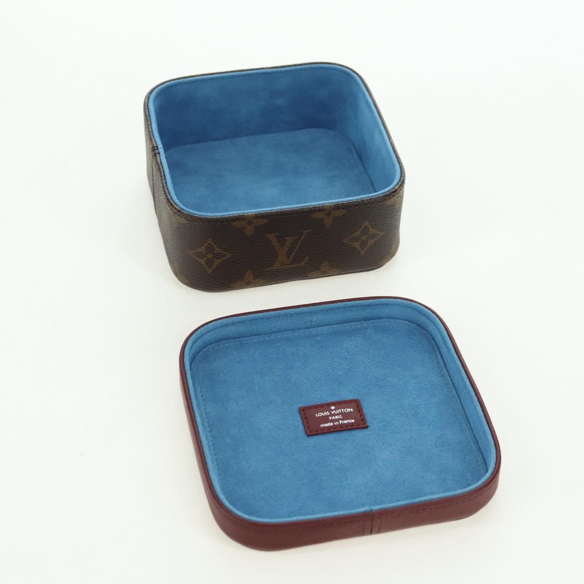 LOUIS VUITTON Monogram Boite Camille MM Jewelry Box Bordeaux GI0019 Auth 179587V