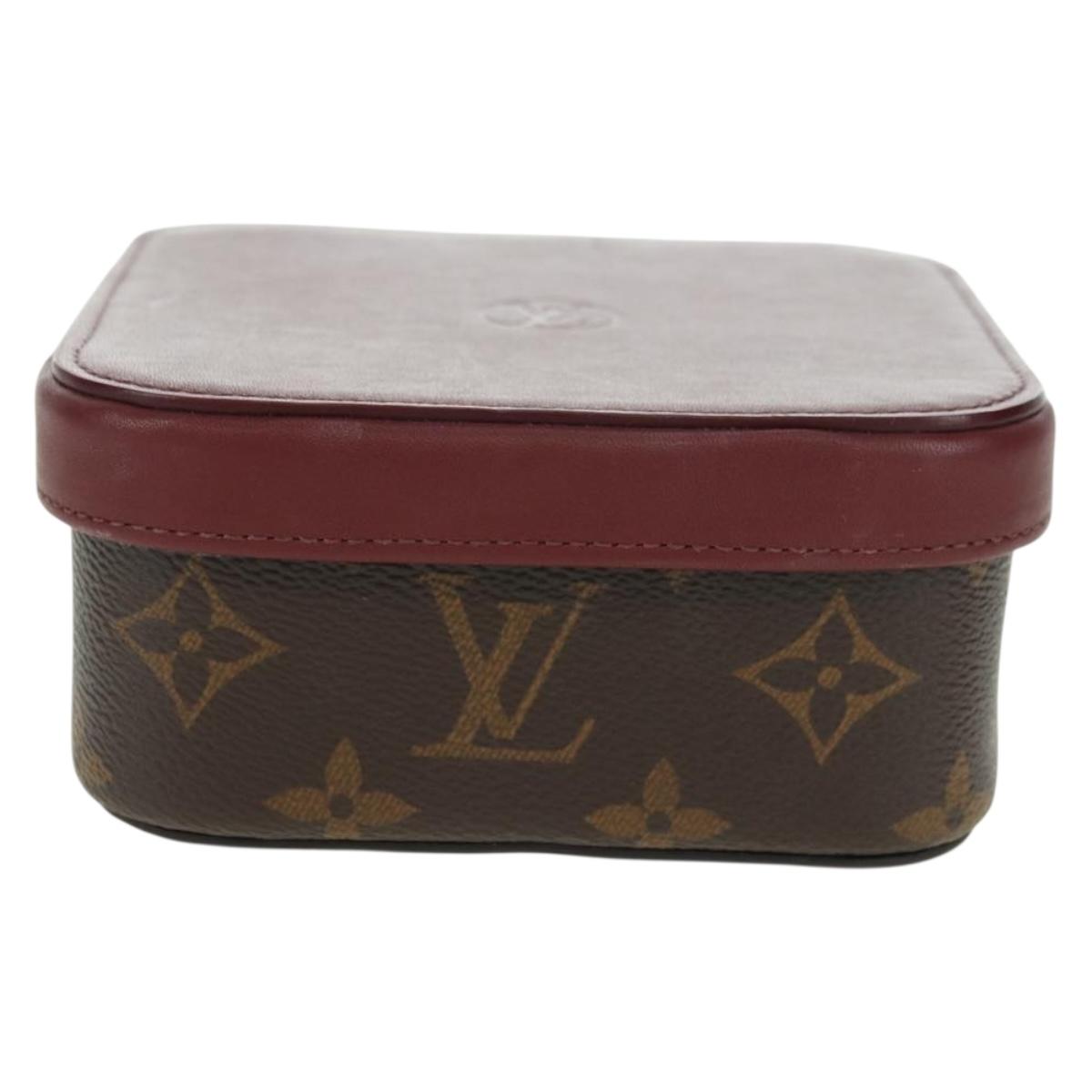 LOUIS VUITTON Monogram Boite Camille MM Jewelry Box Bordeaux GI0019 Auth 179587V