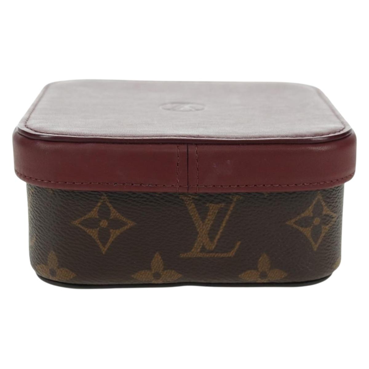 LOUIS VUITTON Monogram Boite Camille MM Jewelry Box Bordeaux GI0019 Auth 179587V