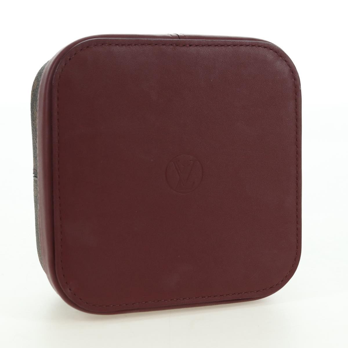 LOUIS VUITTON Monogram Boite Camille MM Jewelry Box Bordeaux GI0019 Auth 179587V