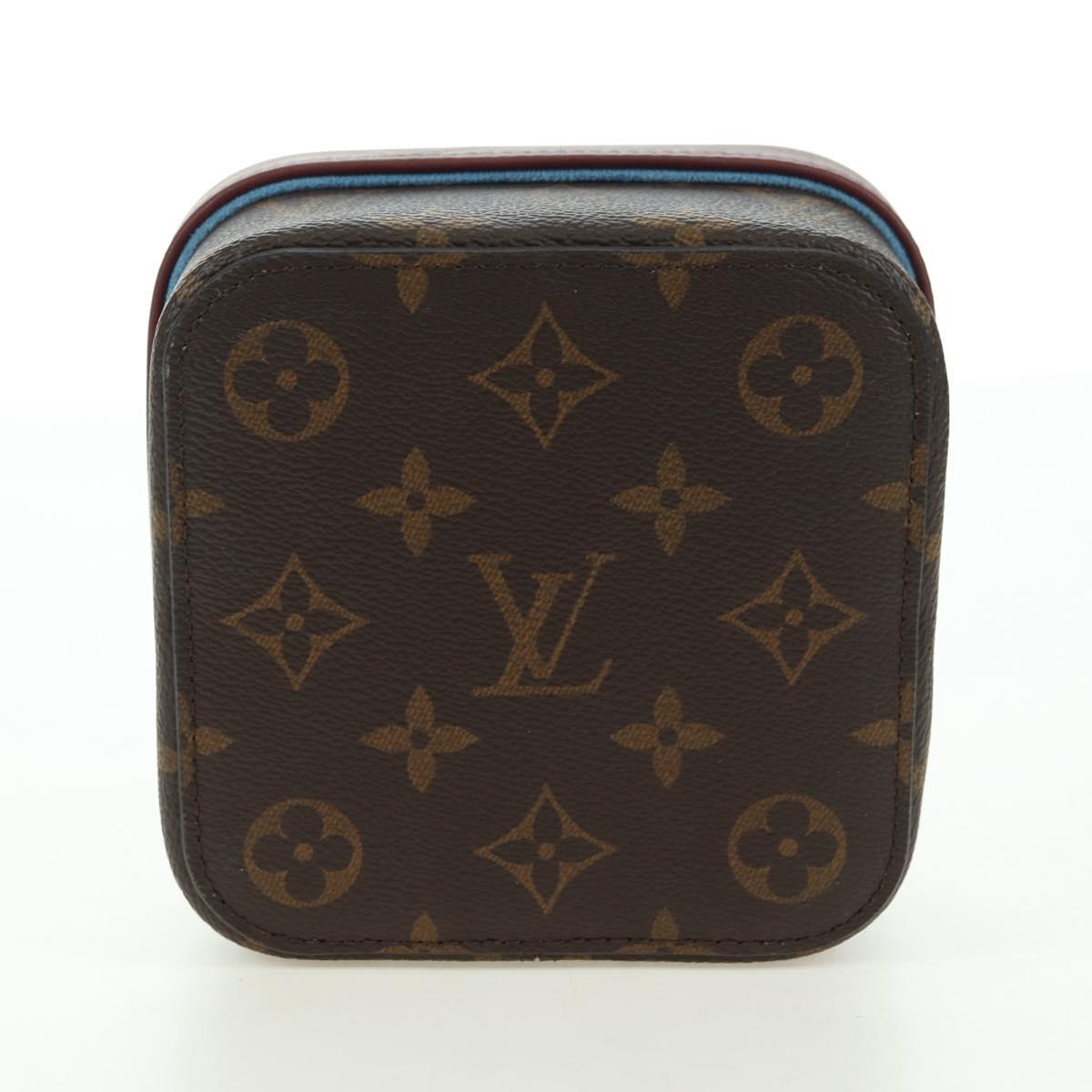 LOUIS VUITTON Monogram Boite Camille MM Jewelry Box Bordeaux GI0019 Auth 179587V