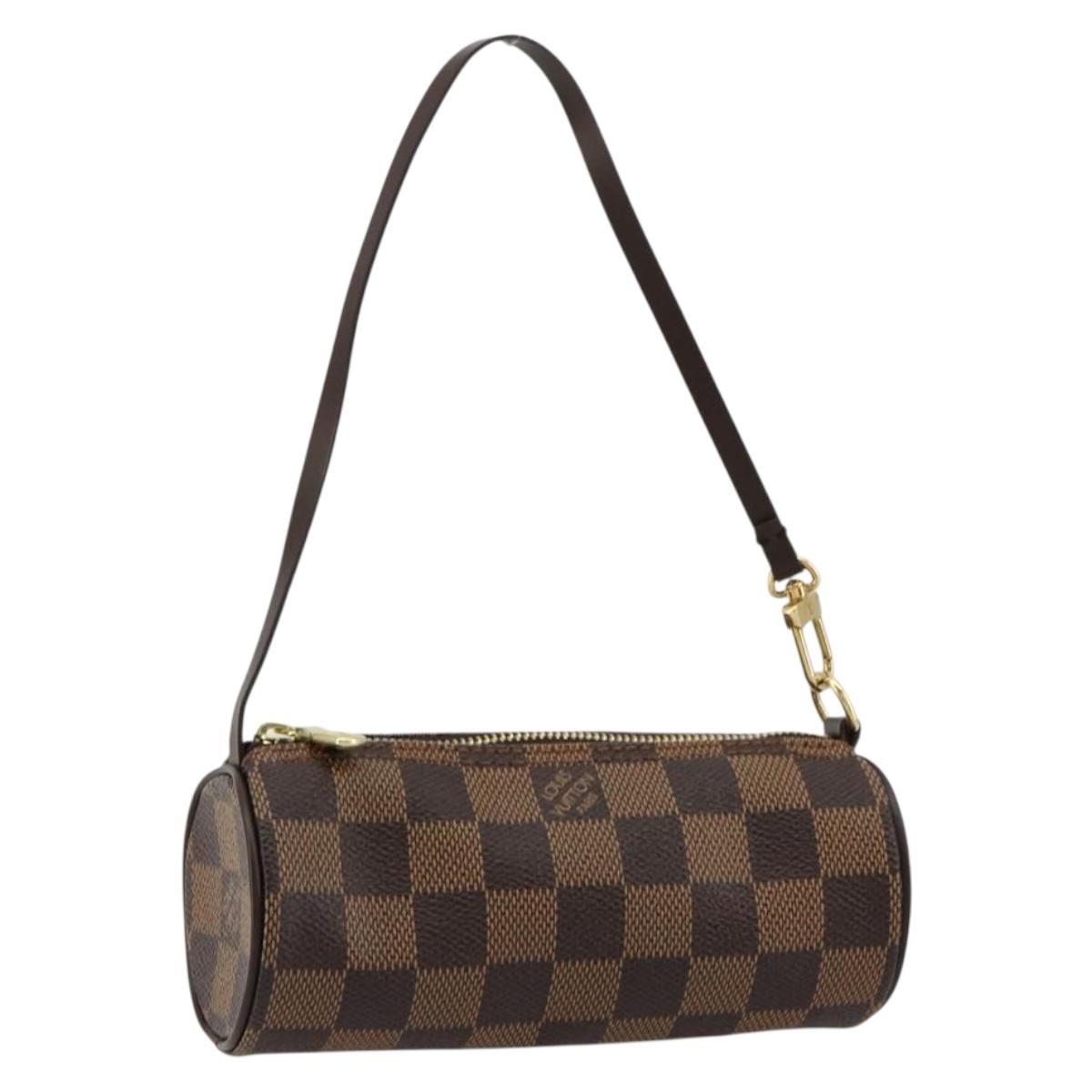 LOUIS VUITTON Damier Ebene Papillon Pouch LV Auth 179588