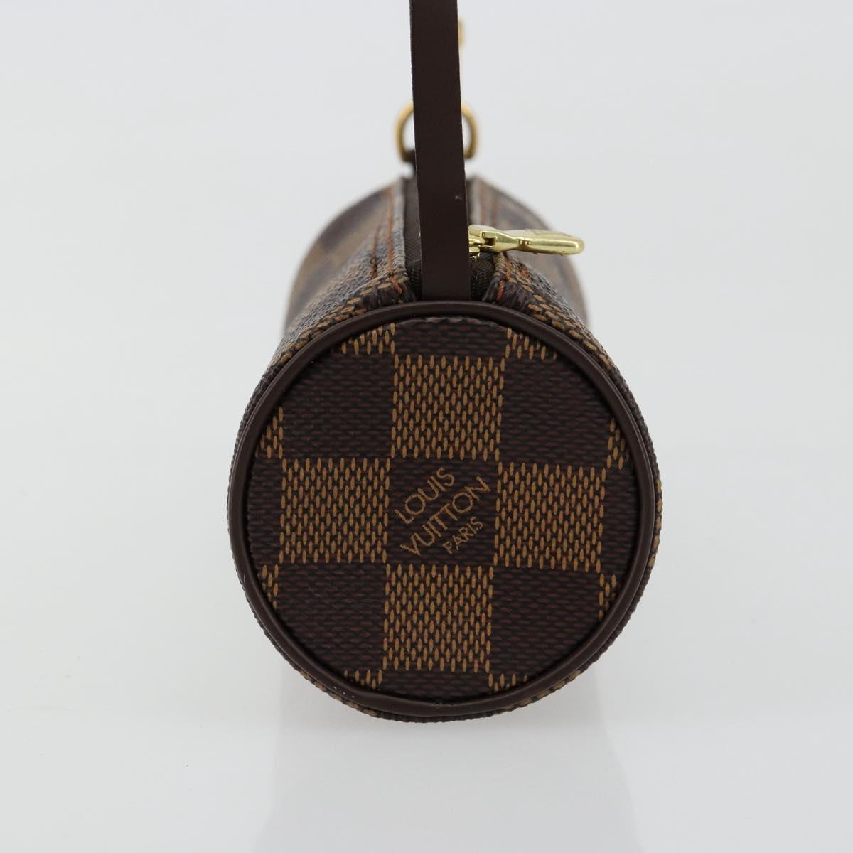 LOUIS VUITTON Damier Ebene Papillon Pouch LV Auth 179588