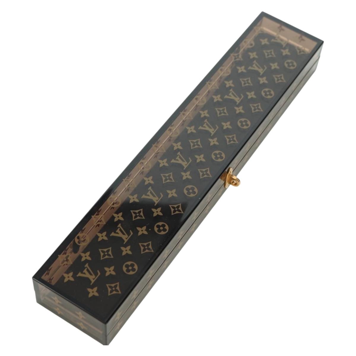 LOUIS VUITTON Monogram Chop Stick Wood Brown LV Auth 179590M