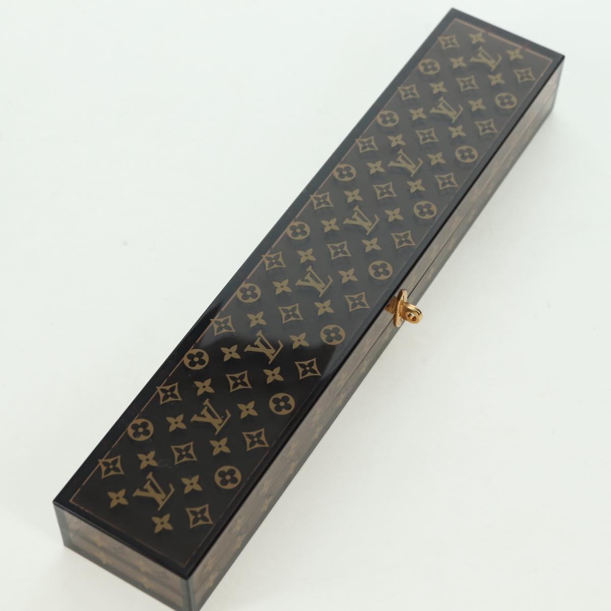 LOUIS VUITTON Monogram Chop Stick Wood Brown LV Auth 179590M