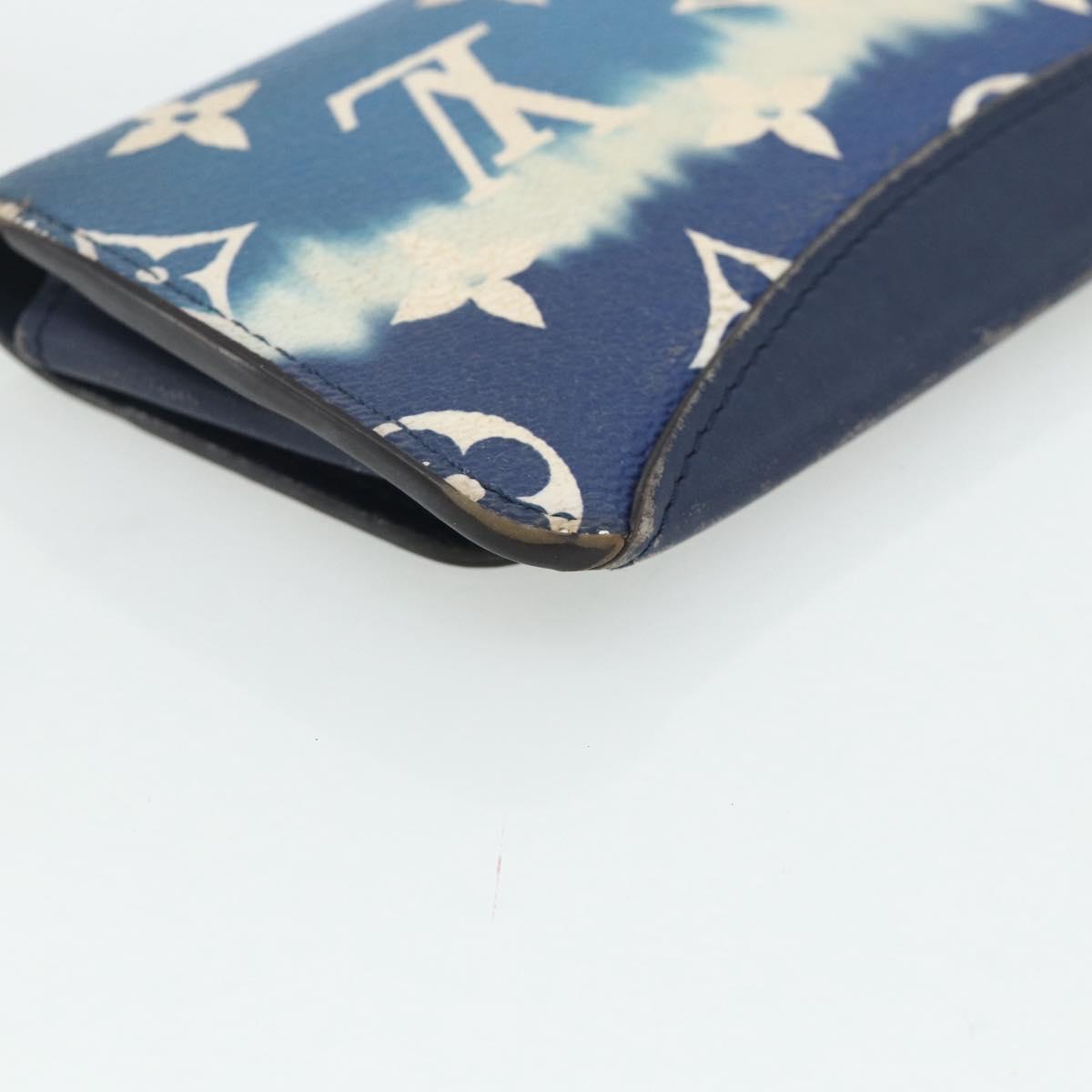 LOUIS VUITTON Monogram Escal Etui Lunette Woody Case Blue GI0474 Auth 179593