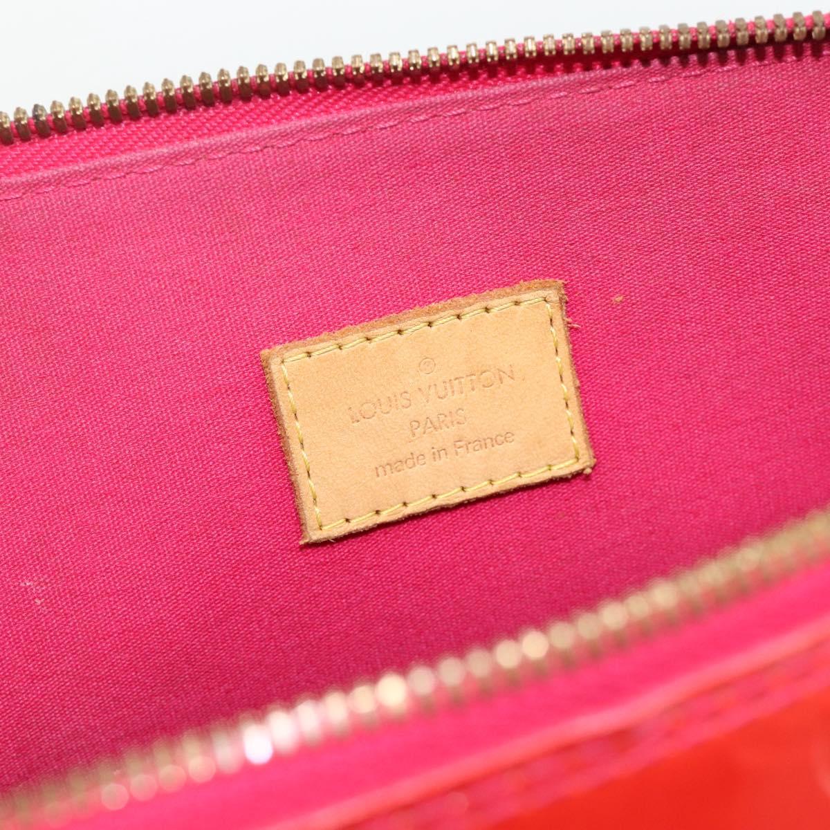 LOUIS VUITTON Monogram Vernis Alma GM Hand Bag Rose Pop M93625 LV Auth 179598