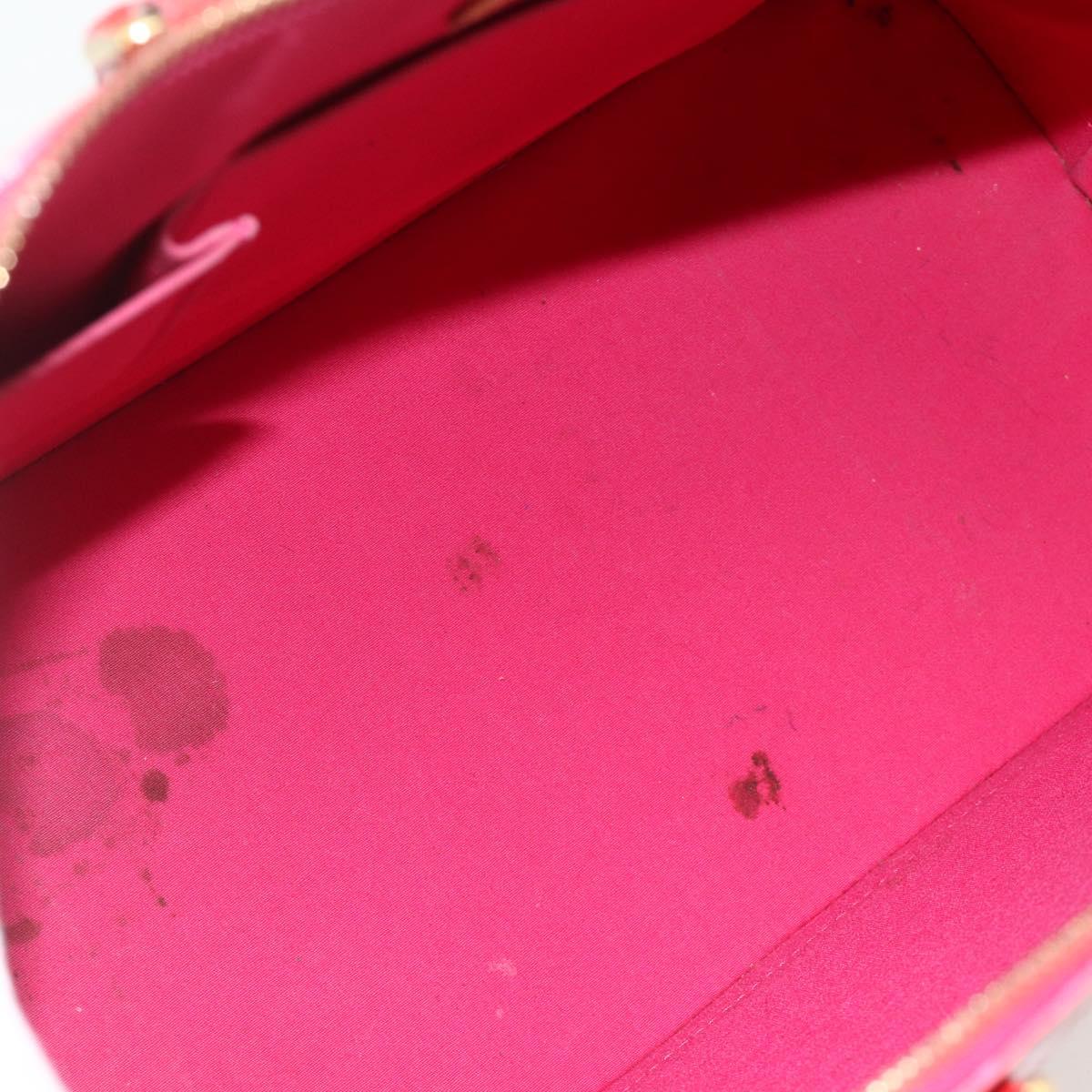 LOUIS VUITTON Monogram Vernis Alma GM Hand Bag Rose Pop M93625 LV Auth 179598