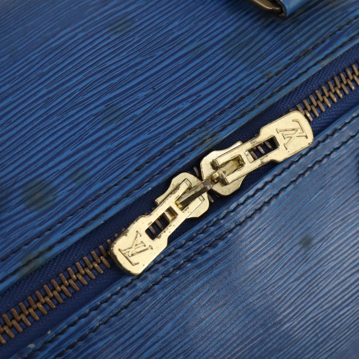 LOUIS VUITTON Epi Keepall 50 Boston Bag Blue M42965 LV Auth 179600