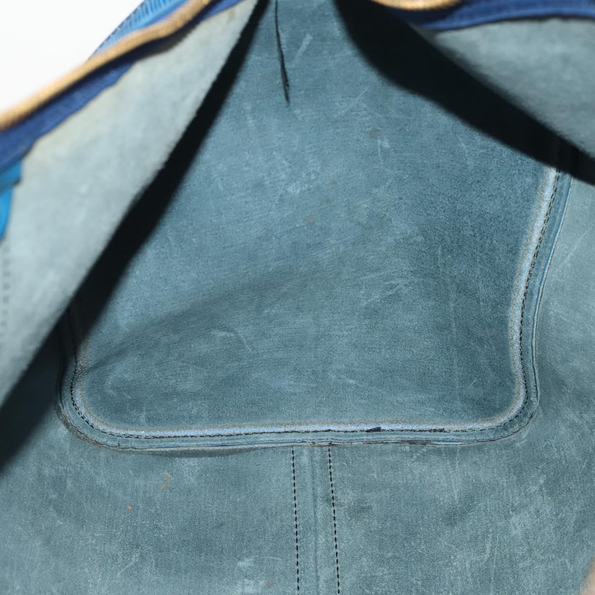 LOUIS VUITTON Epi Keepall 50 Boston Bag Blue M42965 LV Auth 179600