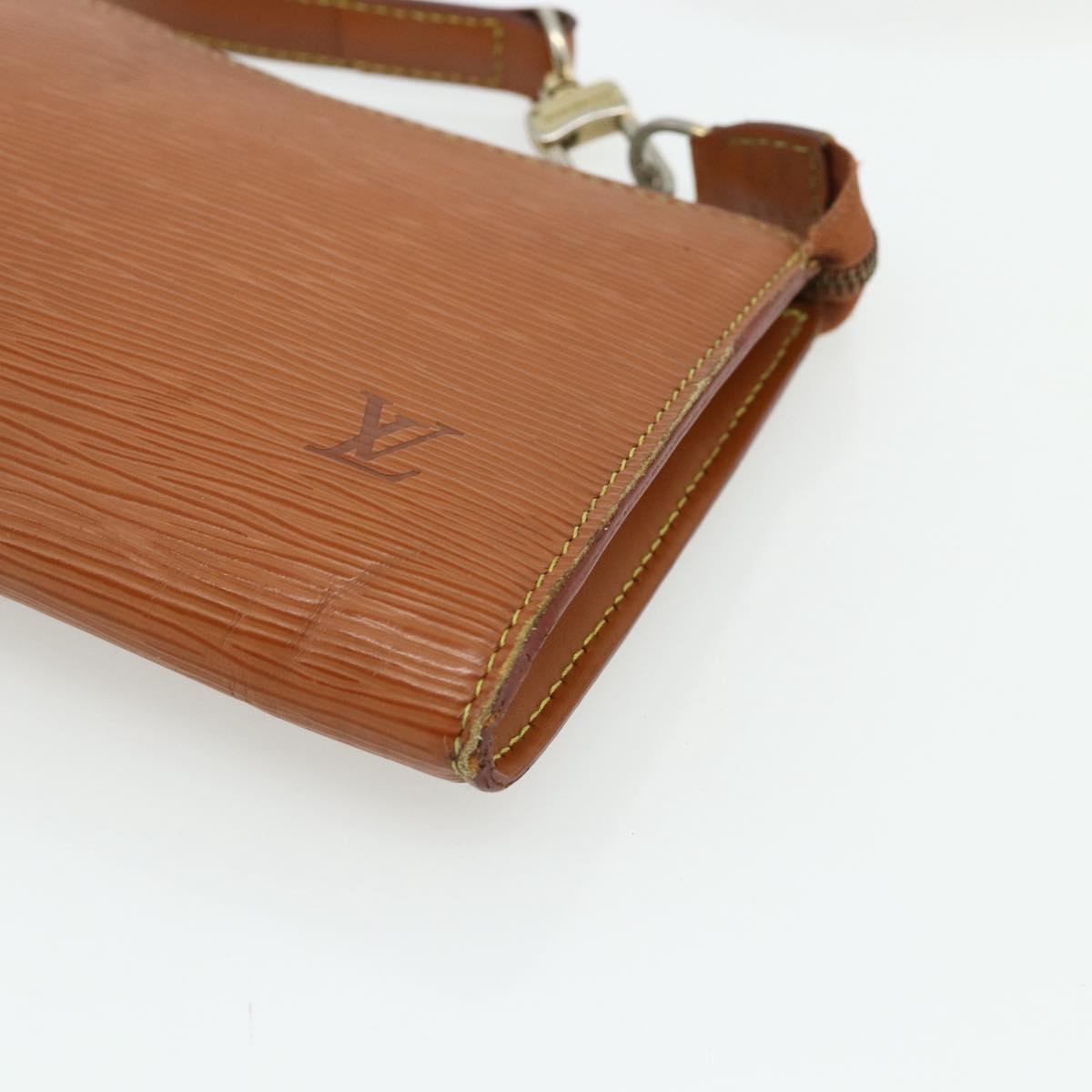 LOUIS VUITTON Epi Pochette Accessoires Pouch Brown M52953 LV Auth 179623