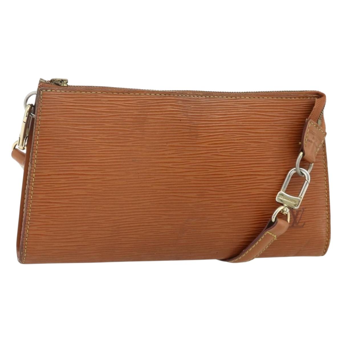 LOUIS VUITTON Epi Pochette Accessoires Pouch Brown M52953 LV Auth 179623
