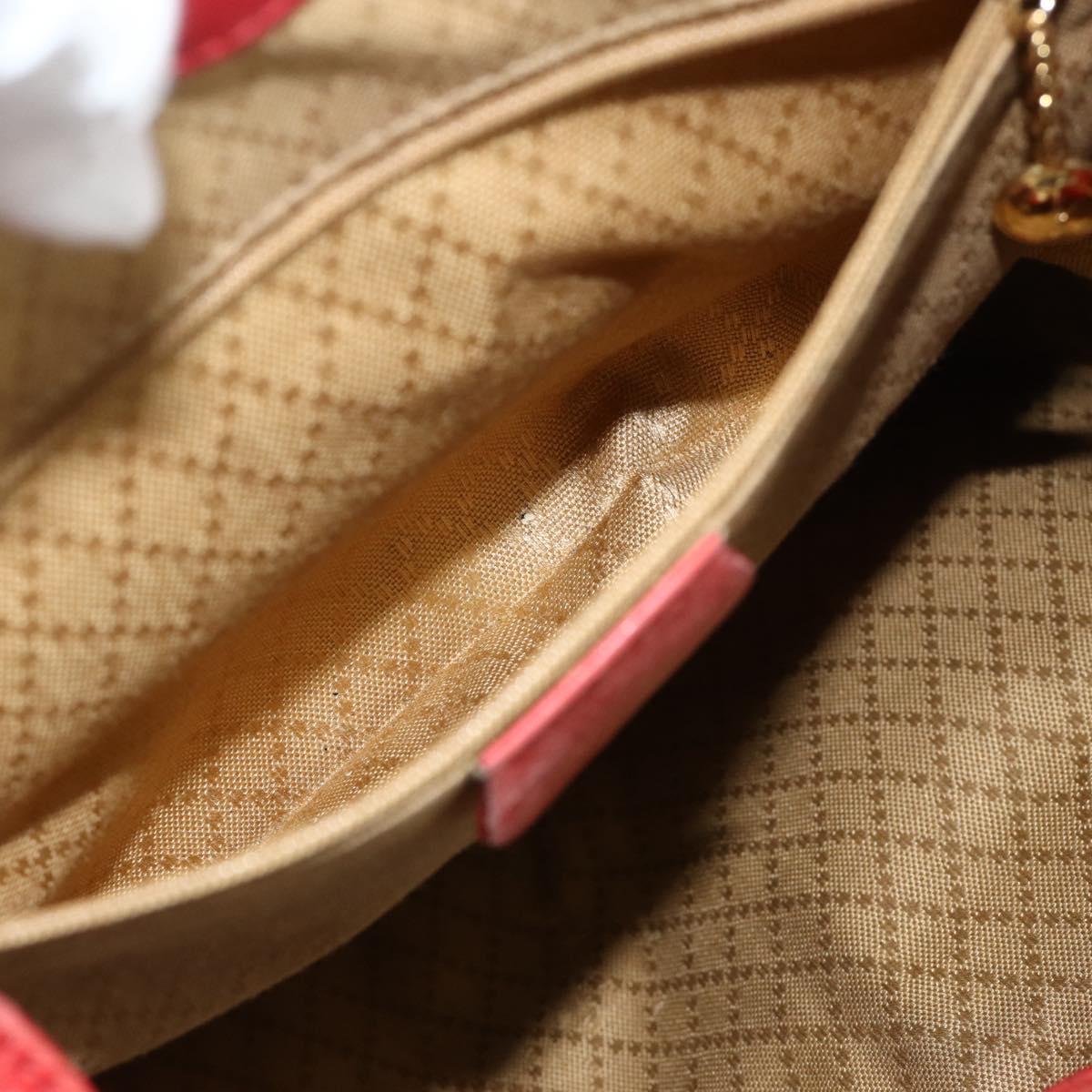 GUCCI Bamboo Backpack Leather Red Gold 000 2023 0016 Auth 179624