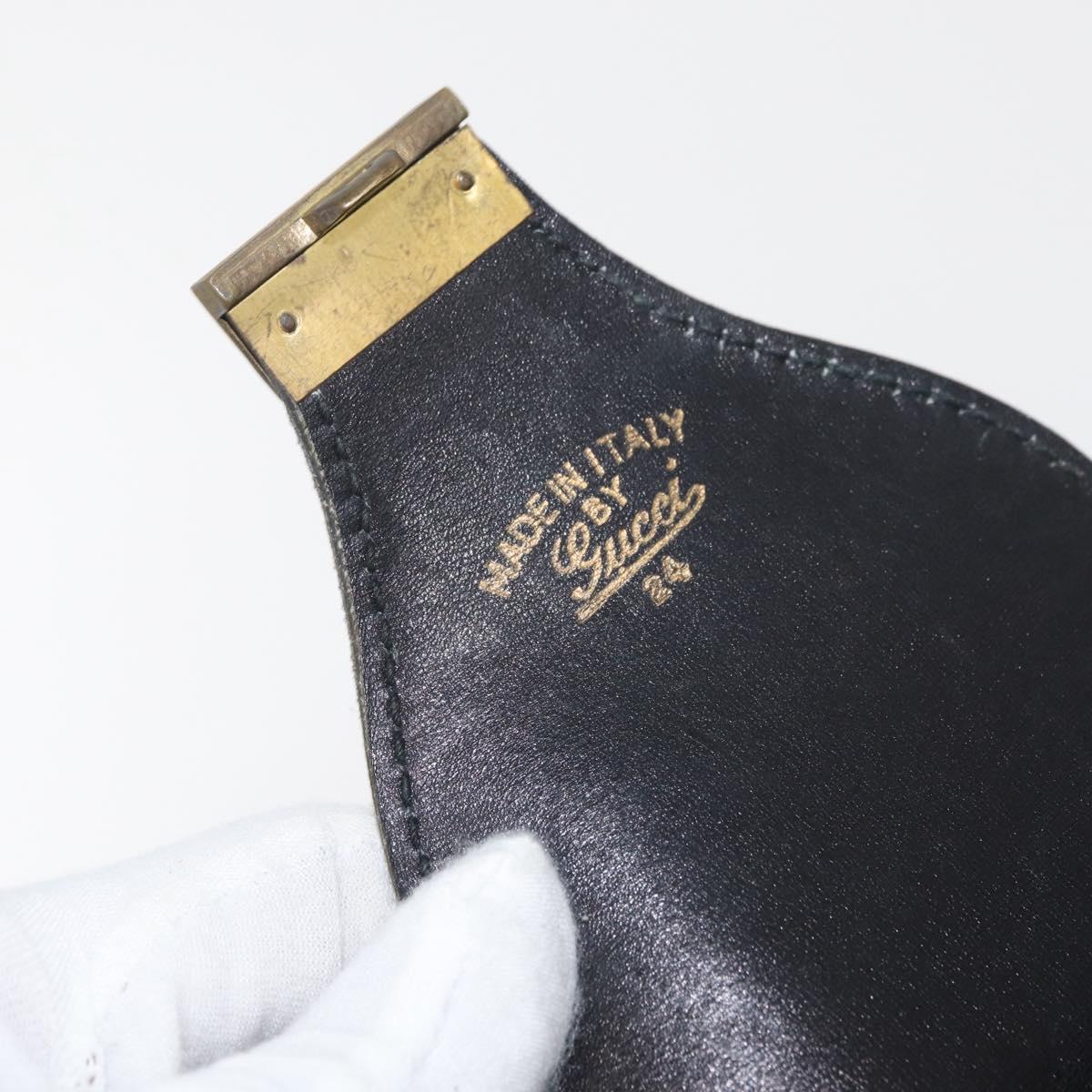 GUCCI GG Canvas Web Sherry Line Suitcase Black Gold Auth 179648