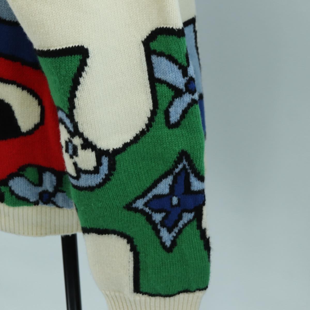 LOUIS VUITTON Knit Sweater Wool Multicolor LV Auth 179650M