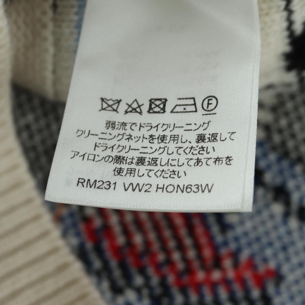 LOUIS VUITTON Knit Sweater Wool Multicolor LV Auth 179650M