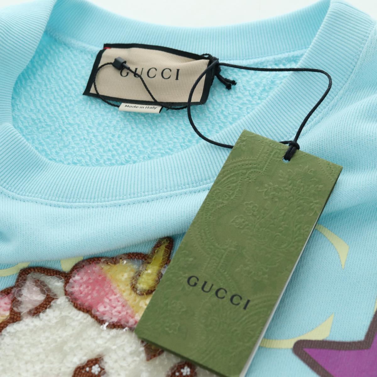 GUCCI Bananya Collaboration Trainer Cotton Light Blue Auth 179651M