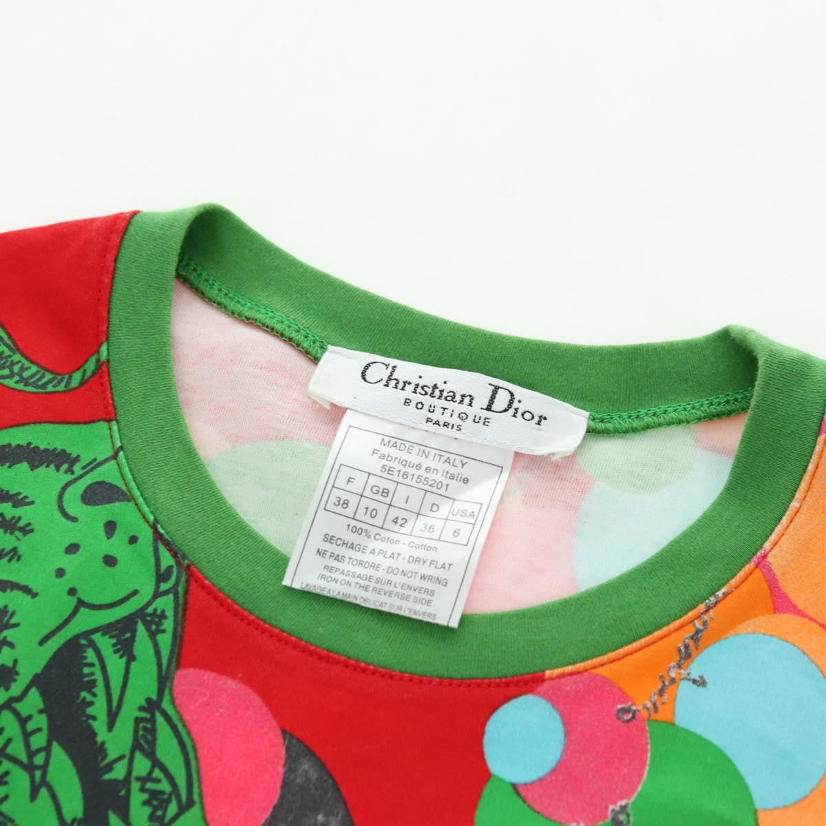 Christian Dior T Shirt Cotton Multicolor Auth 179653M
