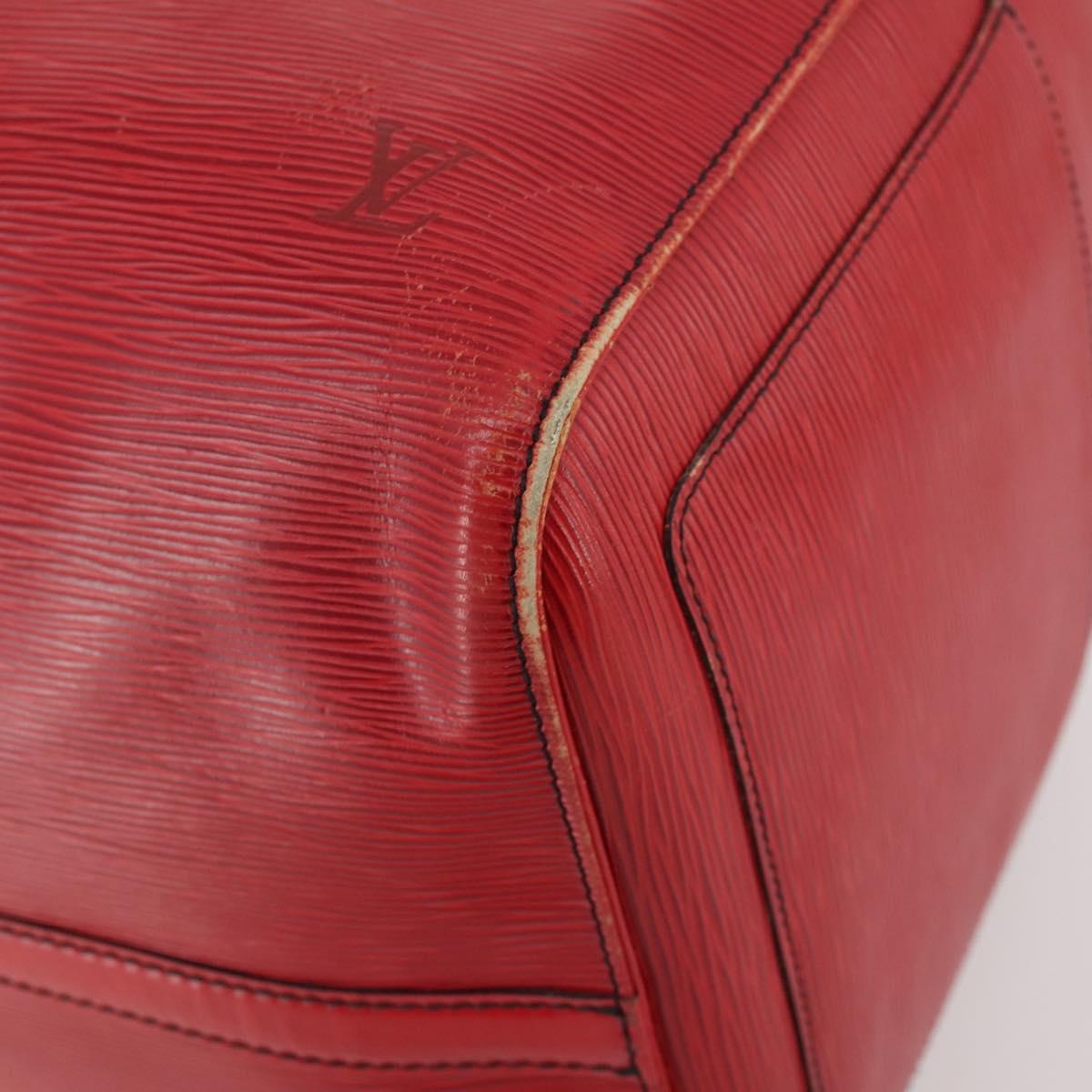 LOUIS VUITTON Epi Keepall 55 Boston Bag Red M42957 LV Auth 179665A