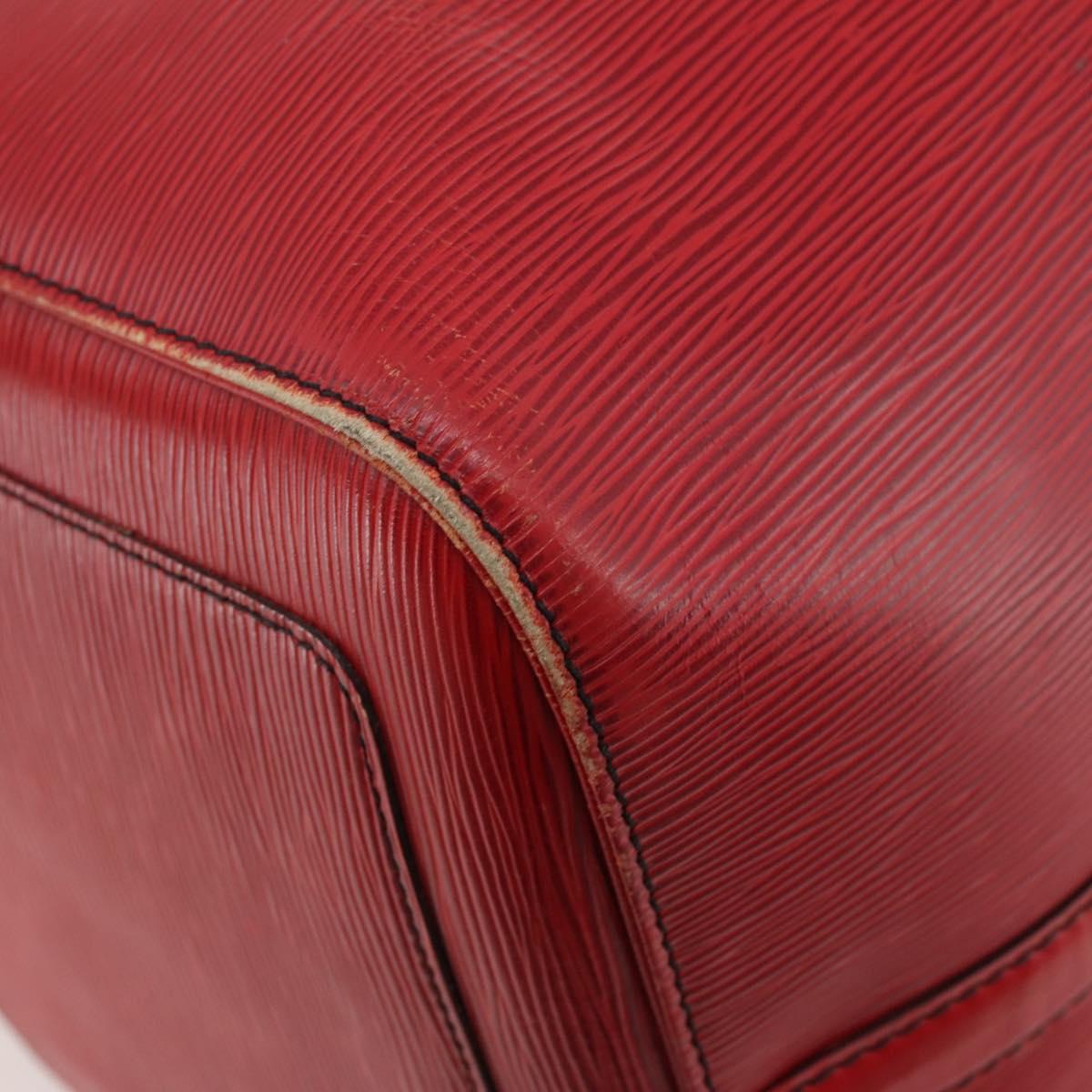 LOUIS VUITTON Epi Keepall 55 Boston Bag Red M42957 LV Auth 179665A