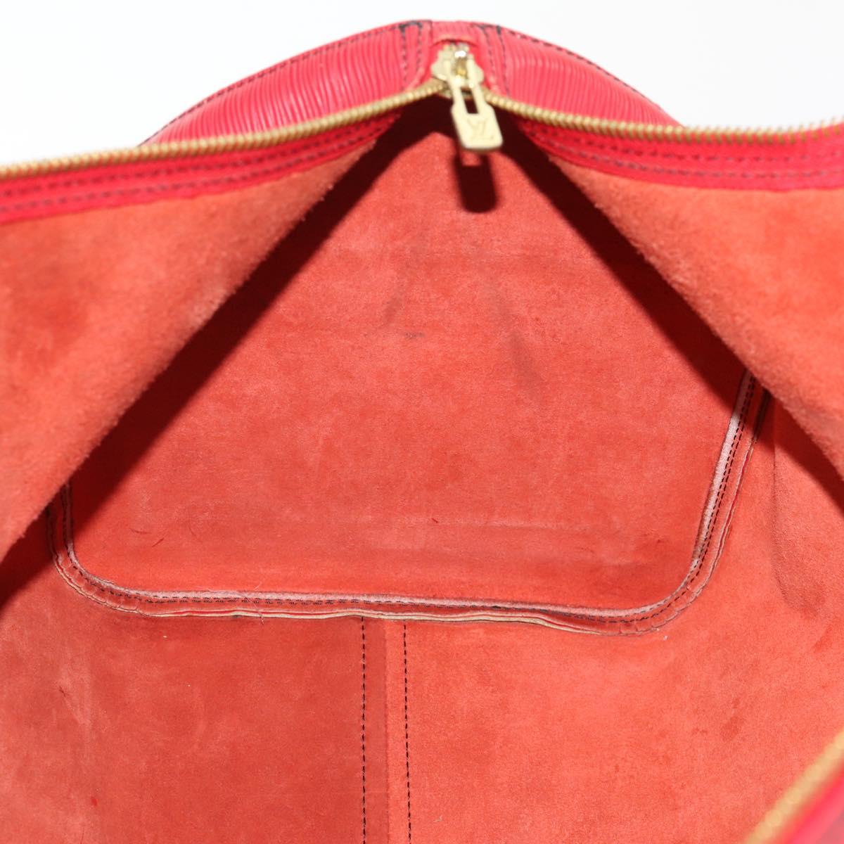 LOUIS VUITTON Epi Keepall 55 Boston Bag Red M42957 LV Auth 179665A