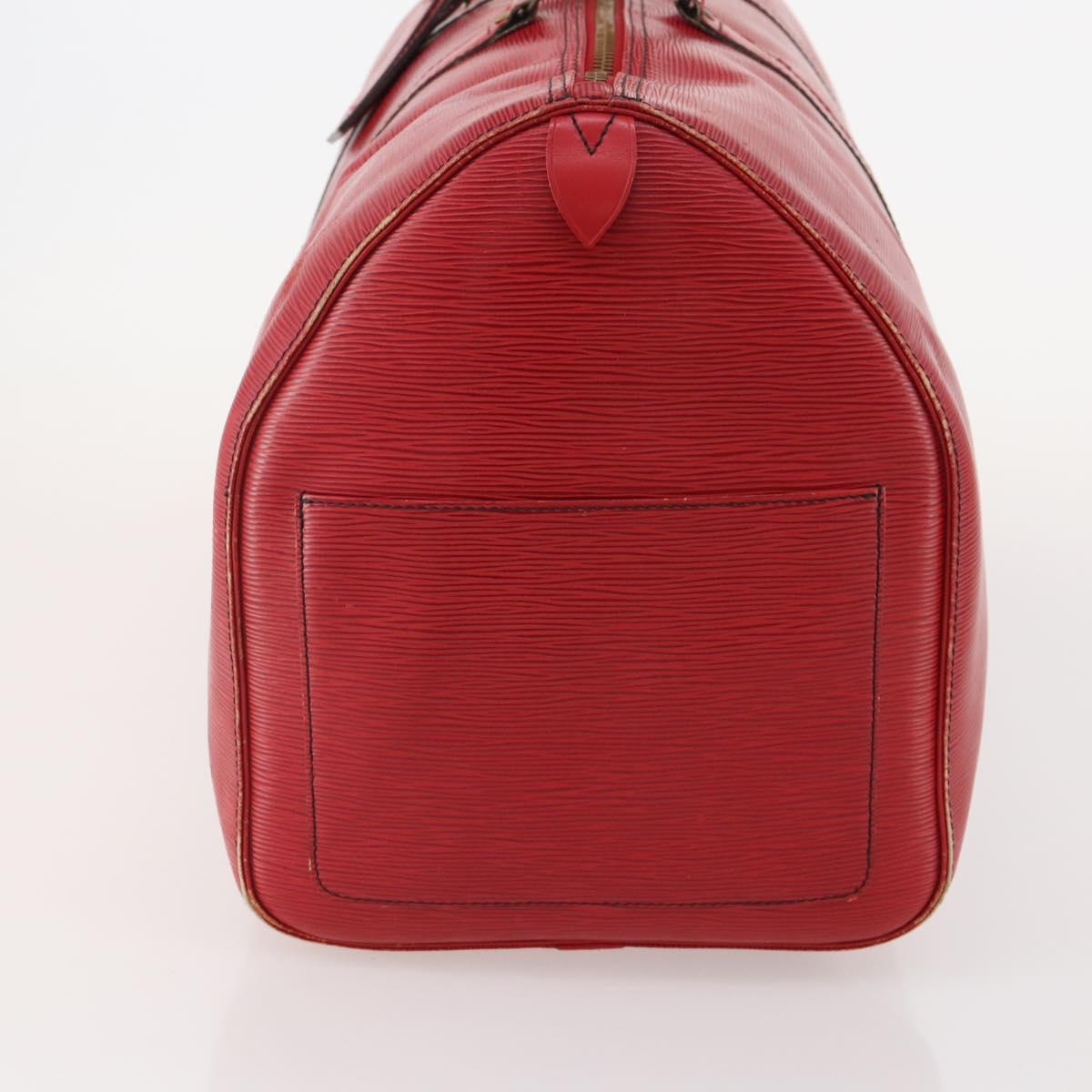 LOUIS VUITTON Epi Keepall 55 Boston Bag Red M42957 LV Auth 179665A