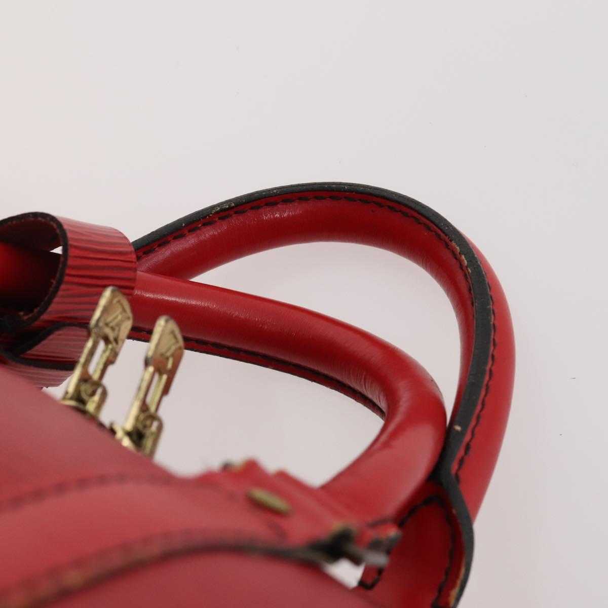 LOUIS VUITTON Epi Keepall 55 Boston Bag Red M42957 LV Auth 179665A