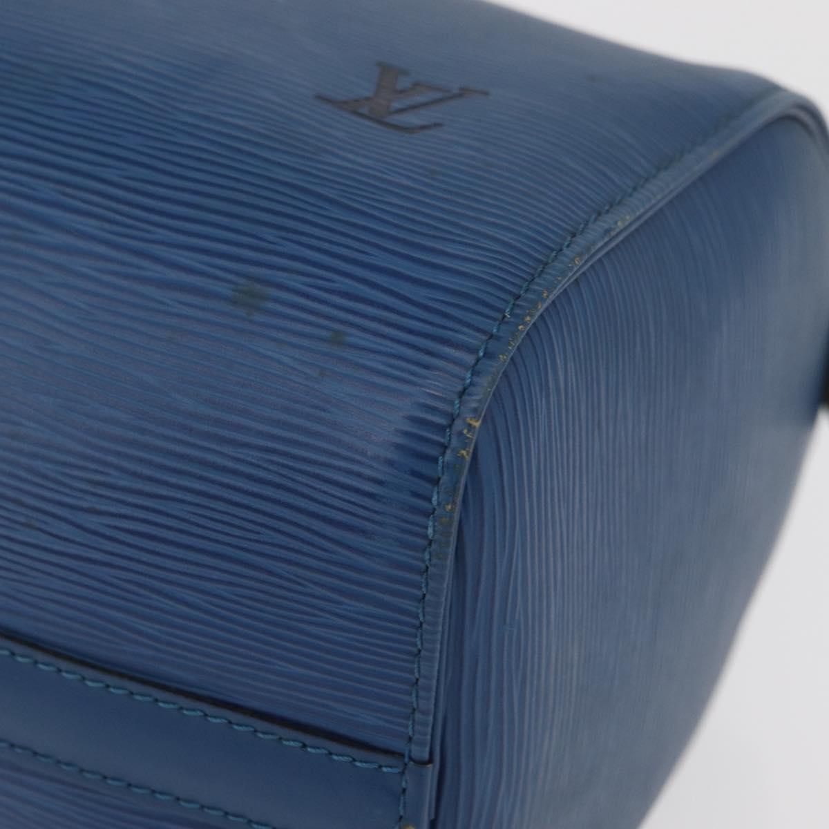 LOUIS VUITTON Epi Speedy 25 Hand Bag Toledo Blue M43015 LV Auth 179667A