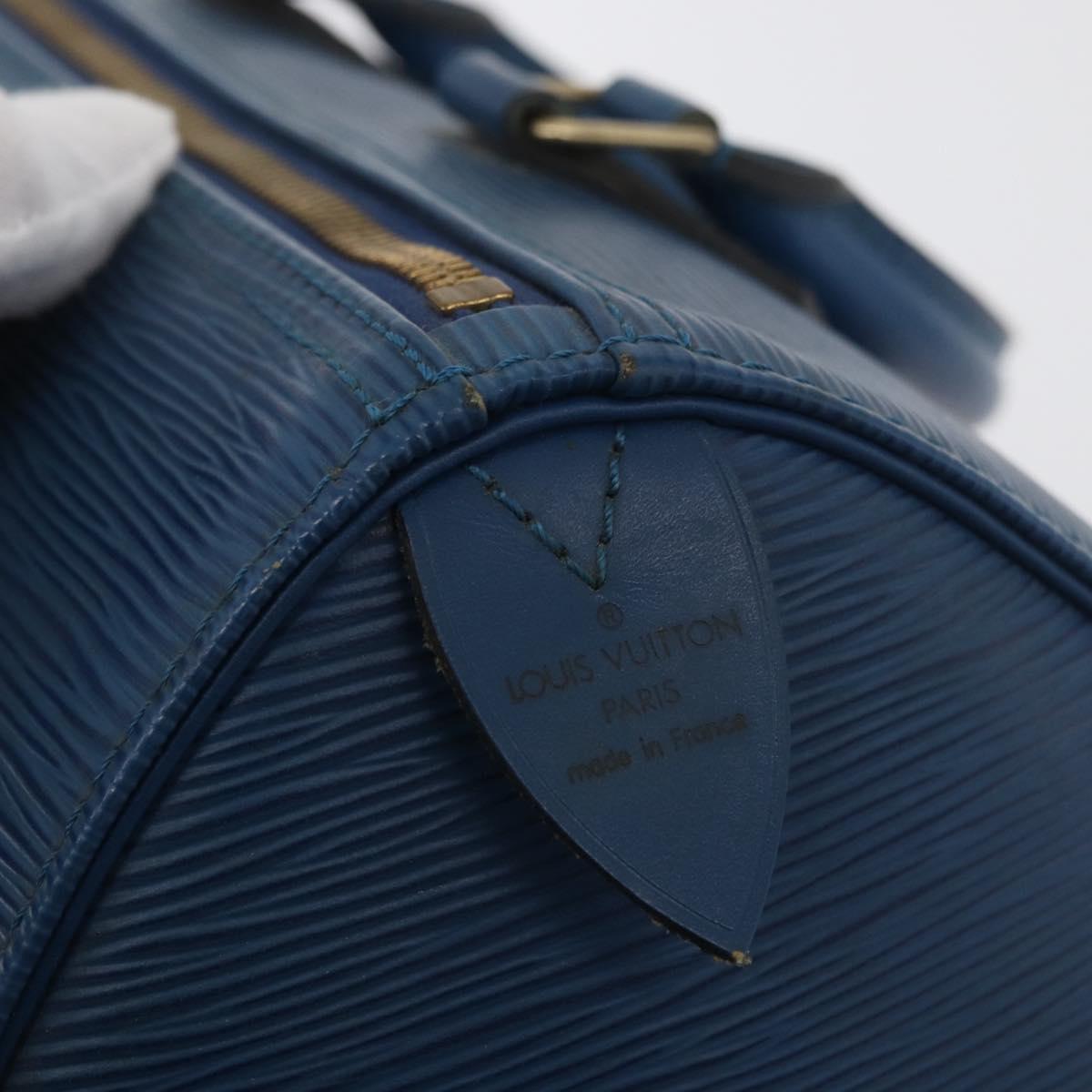 LOUIS VUITTON Epi Speedy 25 Hand Bag Toledo Blue M43015 LV Auth 179667A
