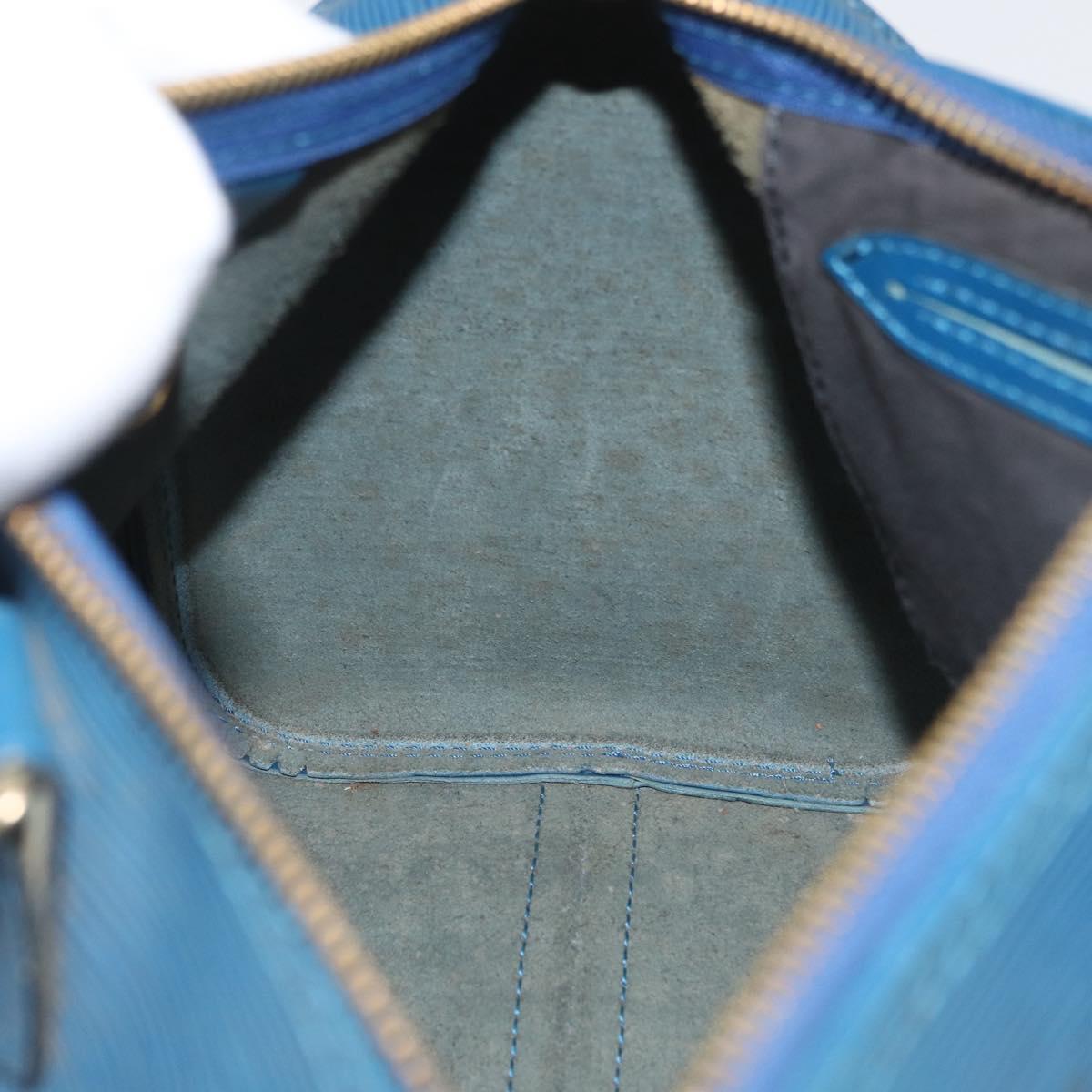 LOUIS VUITTON Epi Speedy 25 Hand Bag Toledo Blue M43015 LV Auth 179667A