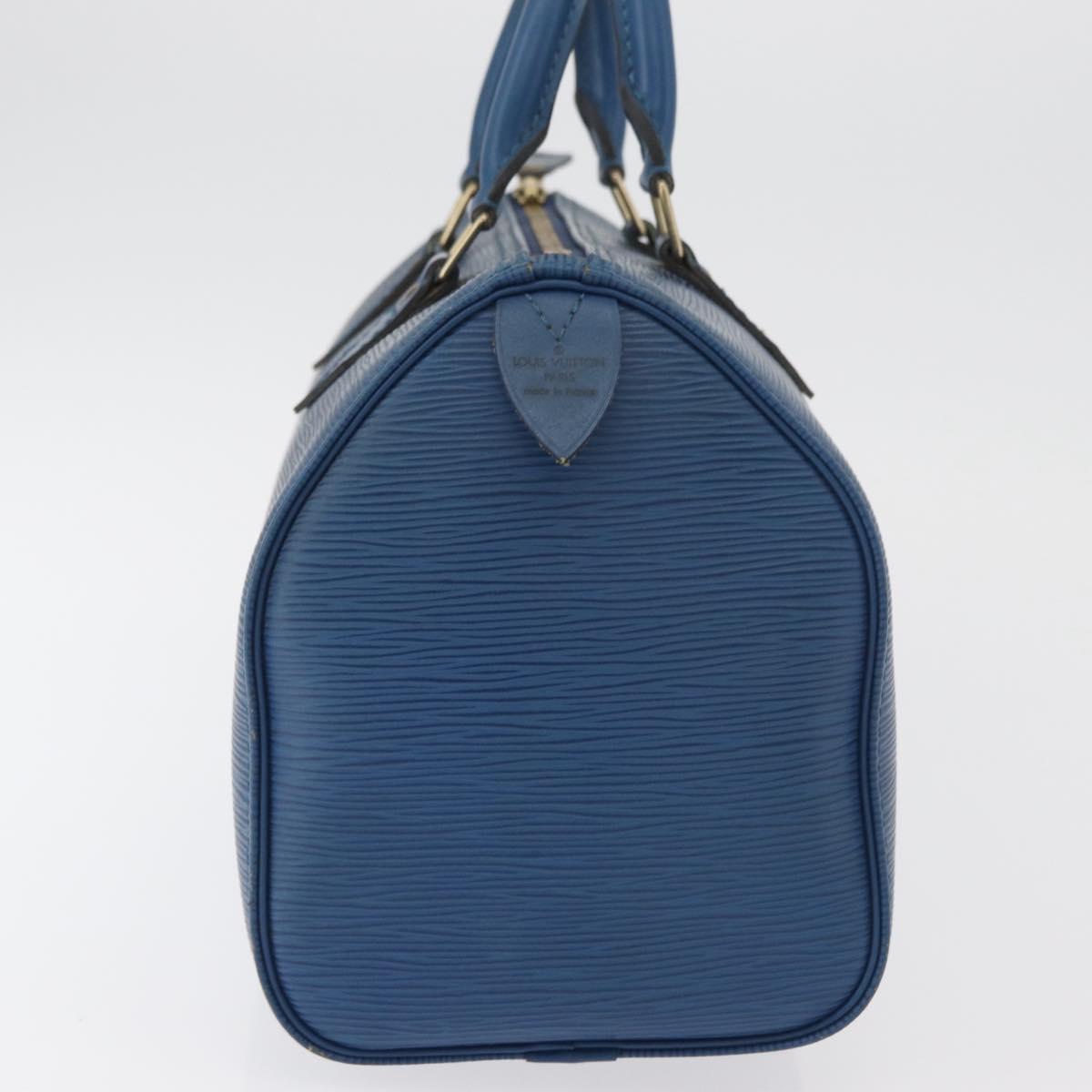 LOUIS VUITTON Epi Speedy 25 Hand Bag Toledo Blue M43015 LV Auth 179667A
