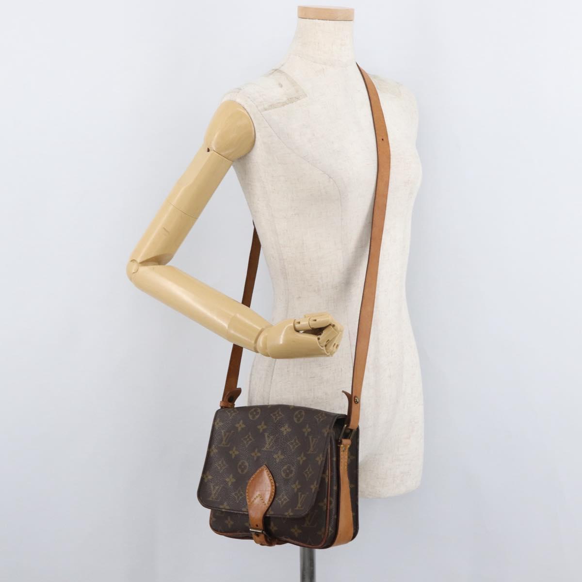 LOUIS VUITTON Monogram Cartouchiere MM Shoulder Bag M51253 LV Auth 179669