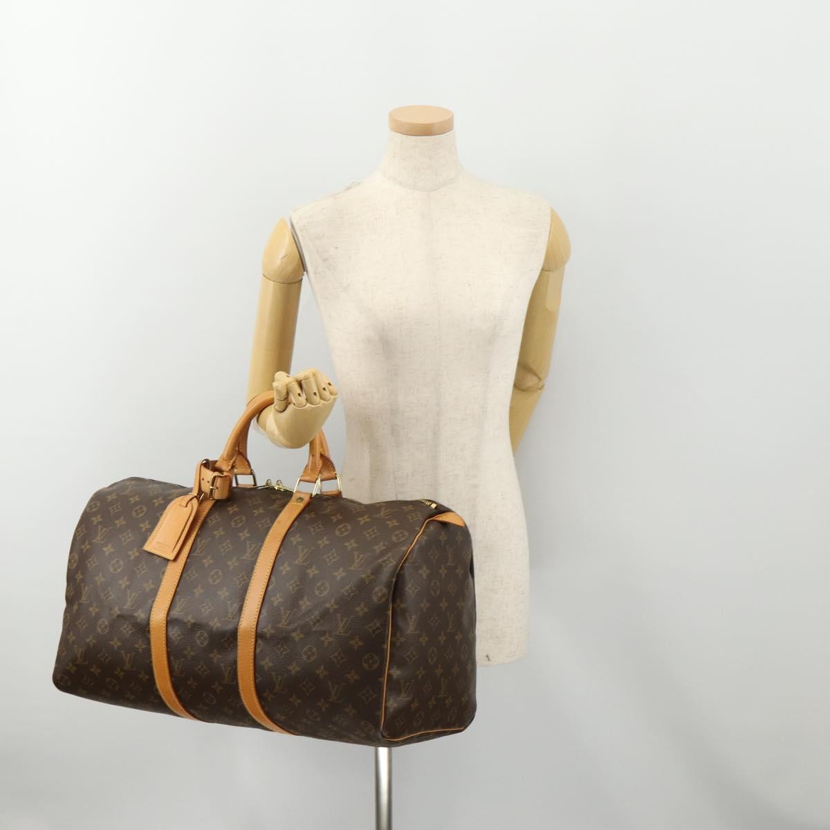 LOUIS VUITTON Monogram Keepall 50 Boston Bag M41426 LV Auth 179679A