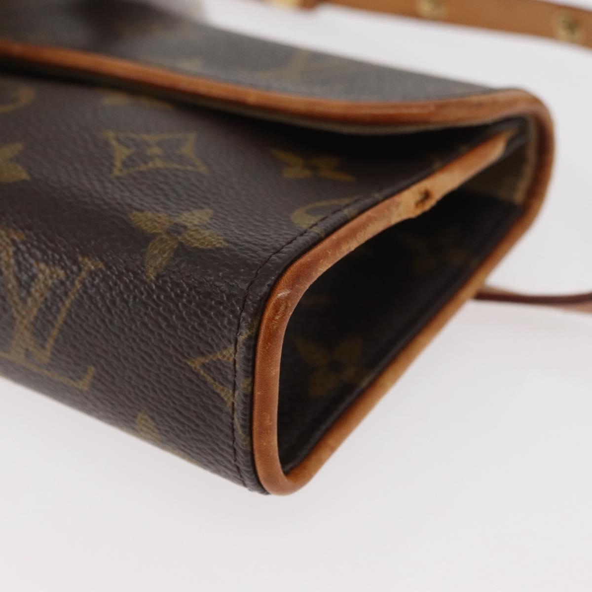 LOUIS VUITTON Monogram Pochette Florentine Waist bag M51855 LV Auth 179682